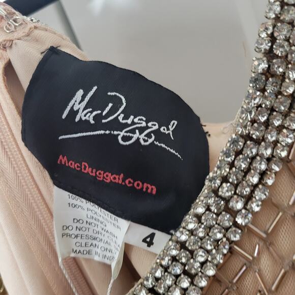Mac Duggal Spaghetti Strap Column Gown - Picture 6 of 11